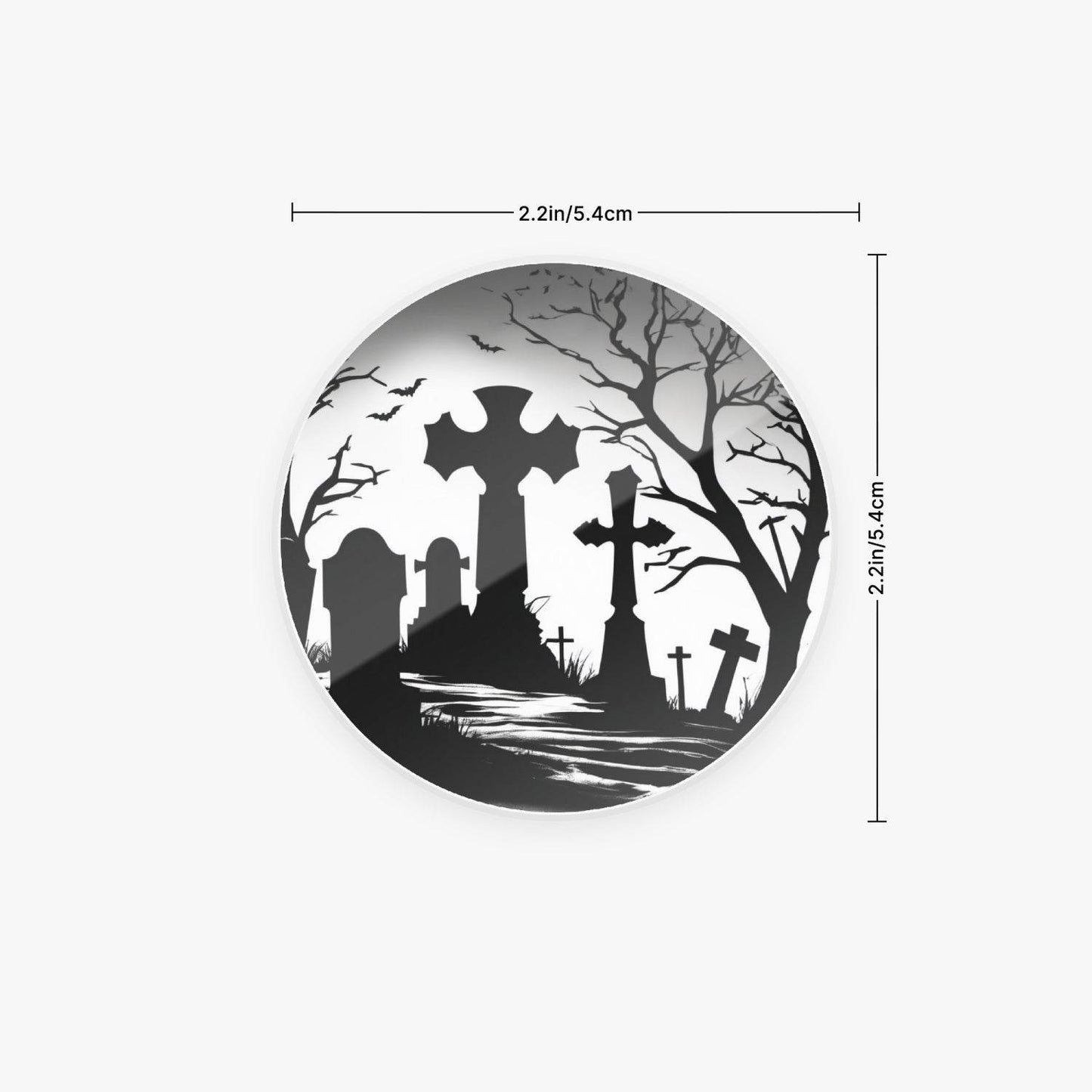 Graveyard Acrylic Phone Airbag Holder - Circle - pop socket - DeRose Seasonal