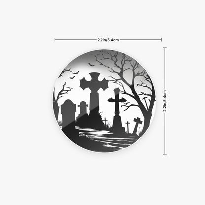 Graveyard Acrylic Phone Airbag Holder - Circle - pop socket - DeRose Seasonal