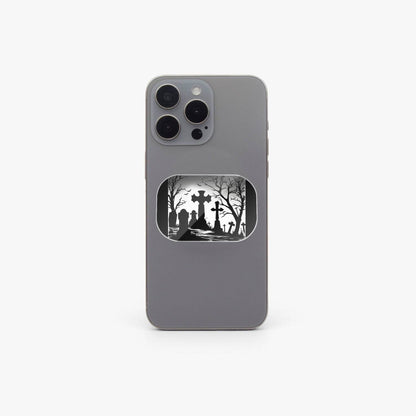 Graveyard Acrylic Phone Holder - Rectangle - pop socket - DeRose Seasonal