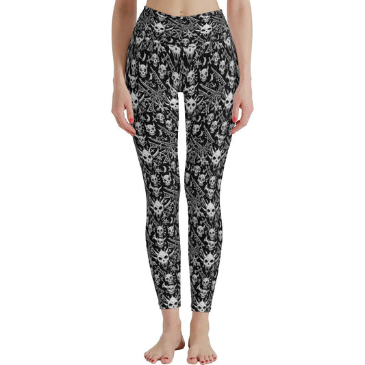 Little Devils Women's Polyester Yoga pants Leggings - DeRose Seasonal