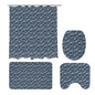 Cold Wind Bathroom Four-Piece Set(Shower Curtain + Toilet Cover Mat + Toilet Foot Mat + Floor Mat)| Polyester - DeRose Seasonal