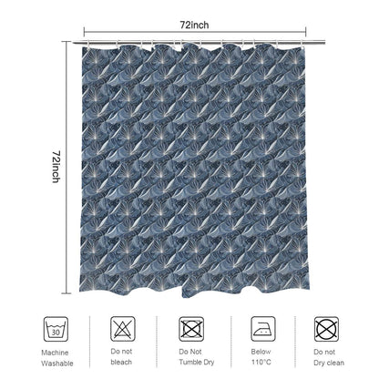 Cold Wind Bathroom Four-Piece Set(Shower Curtain + Toilet Cover Mat + Toilet Foot Mat + Floor Mat)| Polyester - DeRose Seasonal