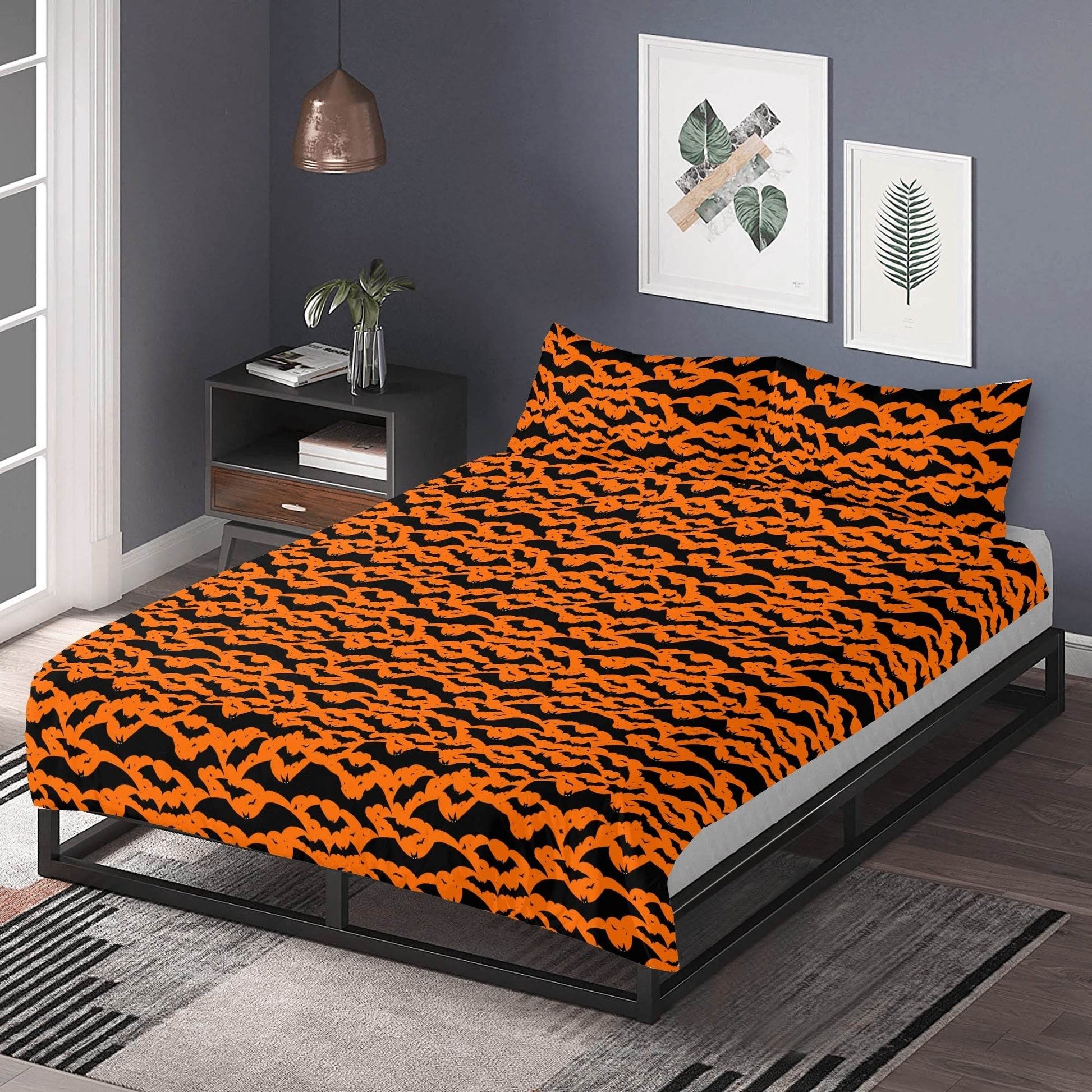 Halloween Bats 3 Pcs Beddings - DeRose Seasonal