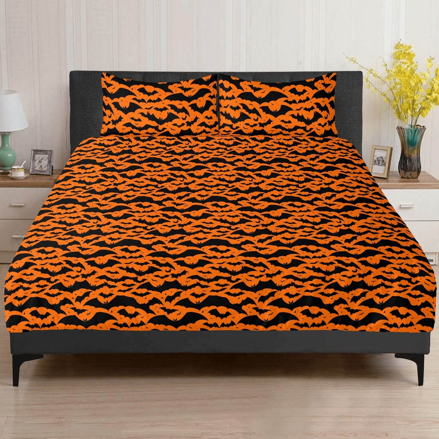 Halloween Bats 3 Pcs Beddings - DeRose Seasonal
