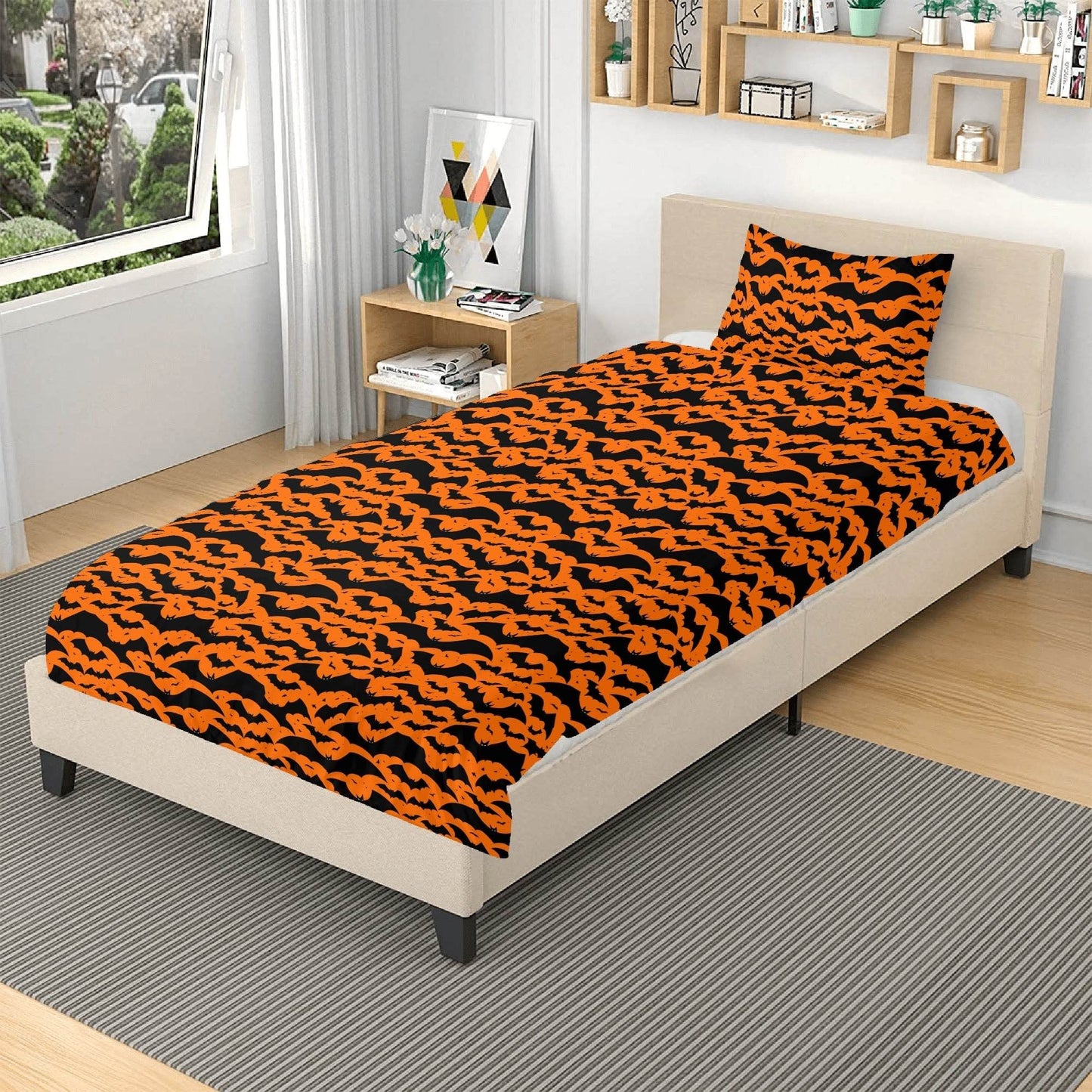 Halloween Bats 3 Pcs Beddings - DeRose Seasonal