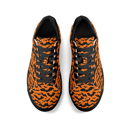 Halloween Bats Adult Lightweight Brand Low Top Leather Shoes - DeRose Seasonal