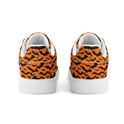 Halloween Bats Adult Lightweight Brand Low Top Leather Shoes - DeRose Seasonal