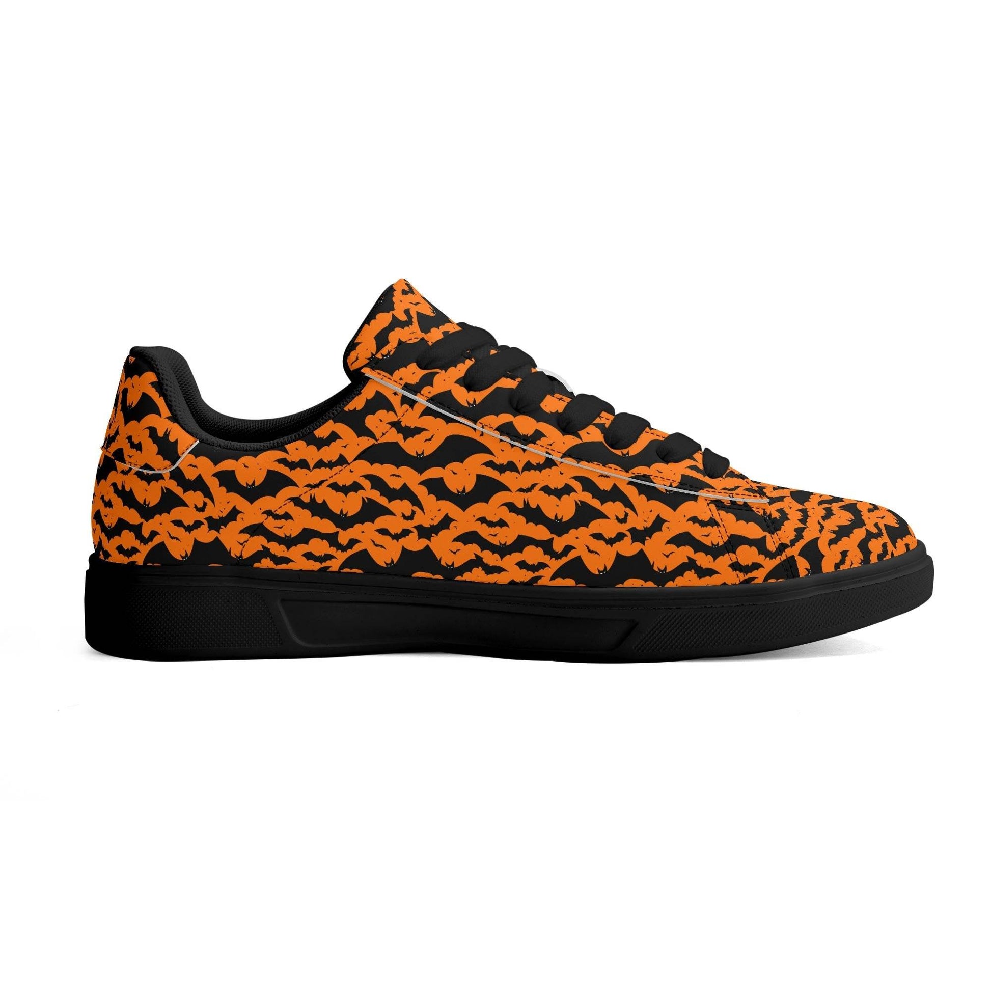 Halloween Bats Adult Lightweight Brand Low Top Leather Shoes - DeRose Seasonal