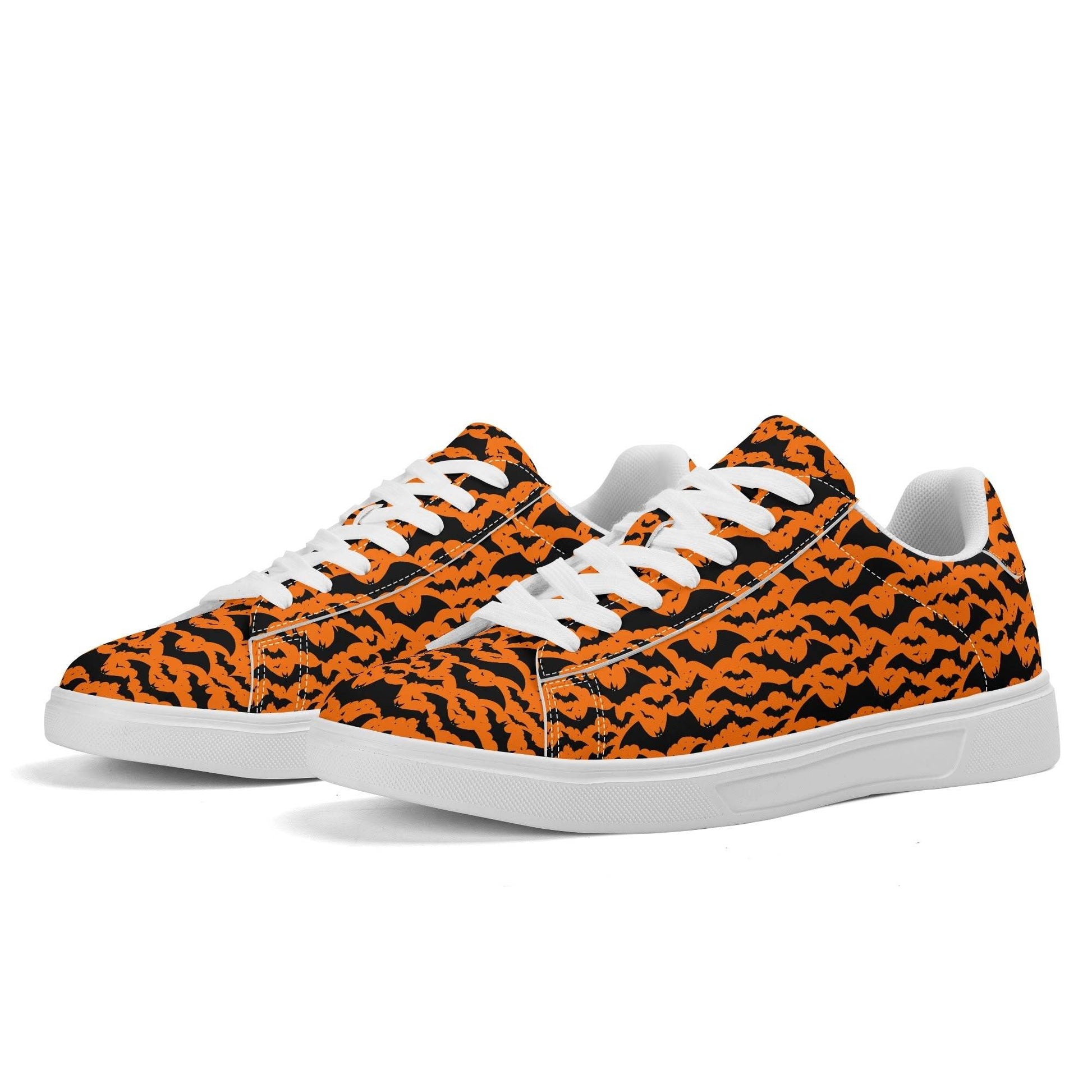 Halloween Bats Adult Lightweight Brand Low Top Leather Shoes - DeRose Seasonal