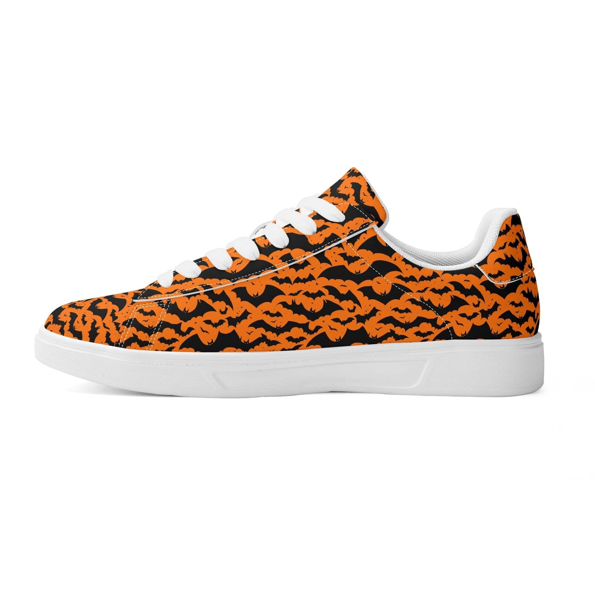 Halloween Bats Adult Lightweight Brand Low Top Leather Shoes - DeRose Seasonal