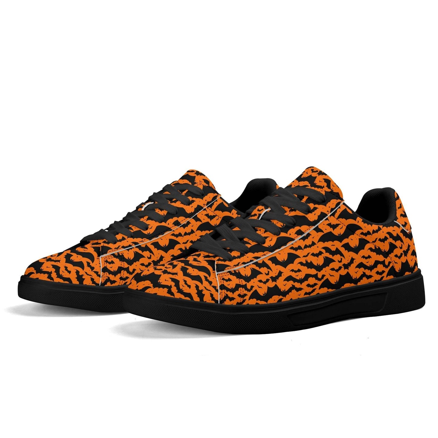 Halloween Bats Adult Lightweight Brand Low Top Leather Shoes - DeRose Seasonal