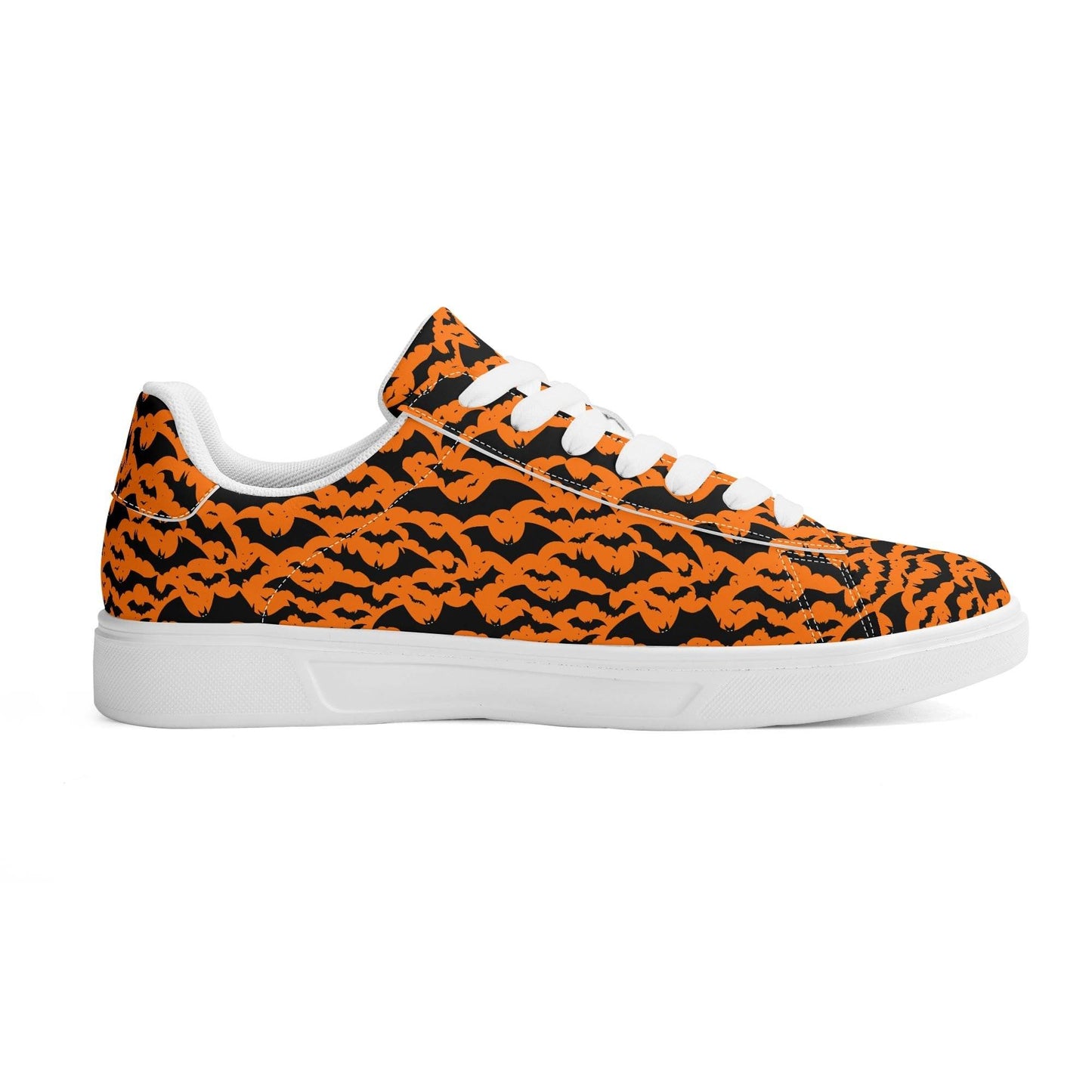 Halloween Bats Adult Lightweight Brand Low Top Leather Shoes - DeRose Seasonal