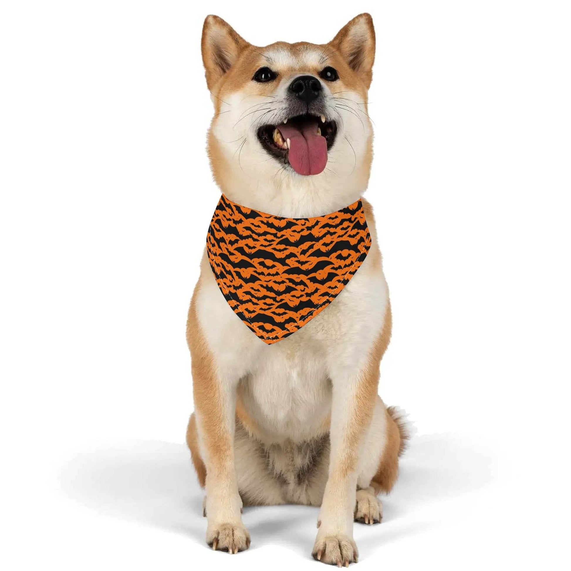 Halloween Bats Animal Scarf Pet Adjustable Bandanas for Dogs Cats - DeRose Seasonal