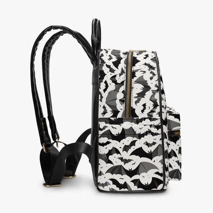 Bats Leather Large Interior Backpack - DeRose Seasonal