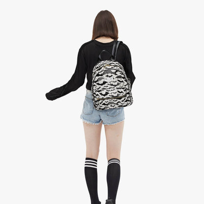 Bats Leather Large Interior Backpack - DeRose Seasonal