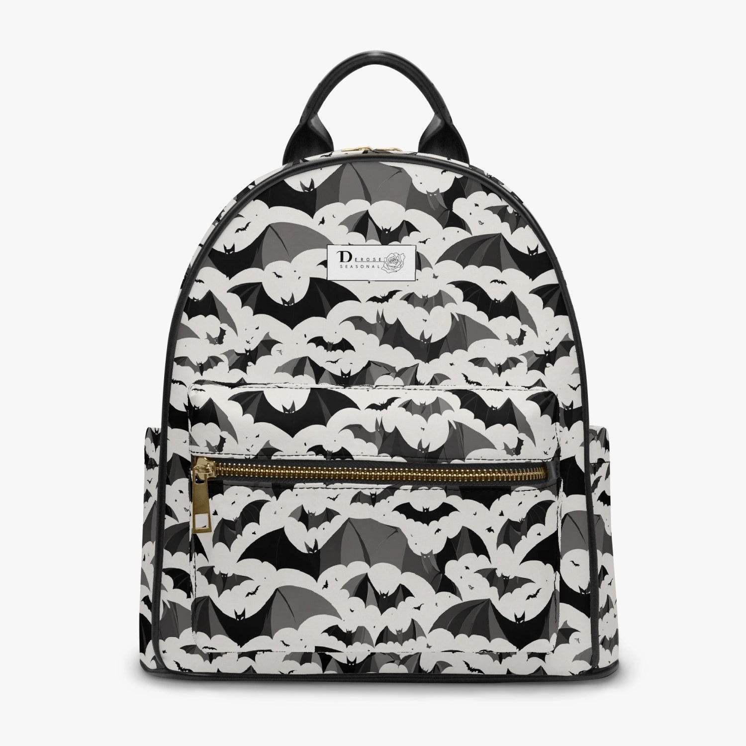 Bats Leather Large Interior Backpack - DeRose Seasonal