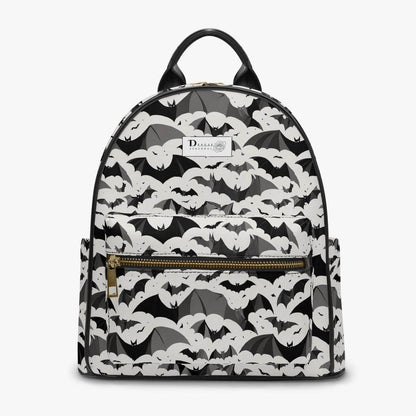Bats Leather Large Interior Backpack - DeRose Seasonal