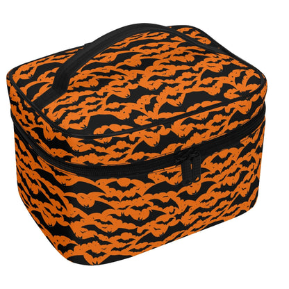 Halloween Bats Leather Cosmetic Bag - DeRose Seasonal