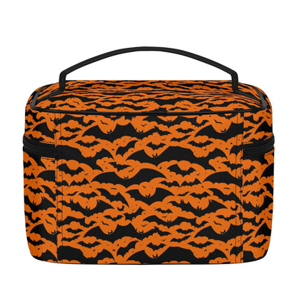 Halloween Bats Leather Cosmetic Bag - DeRose Seasonal