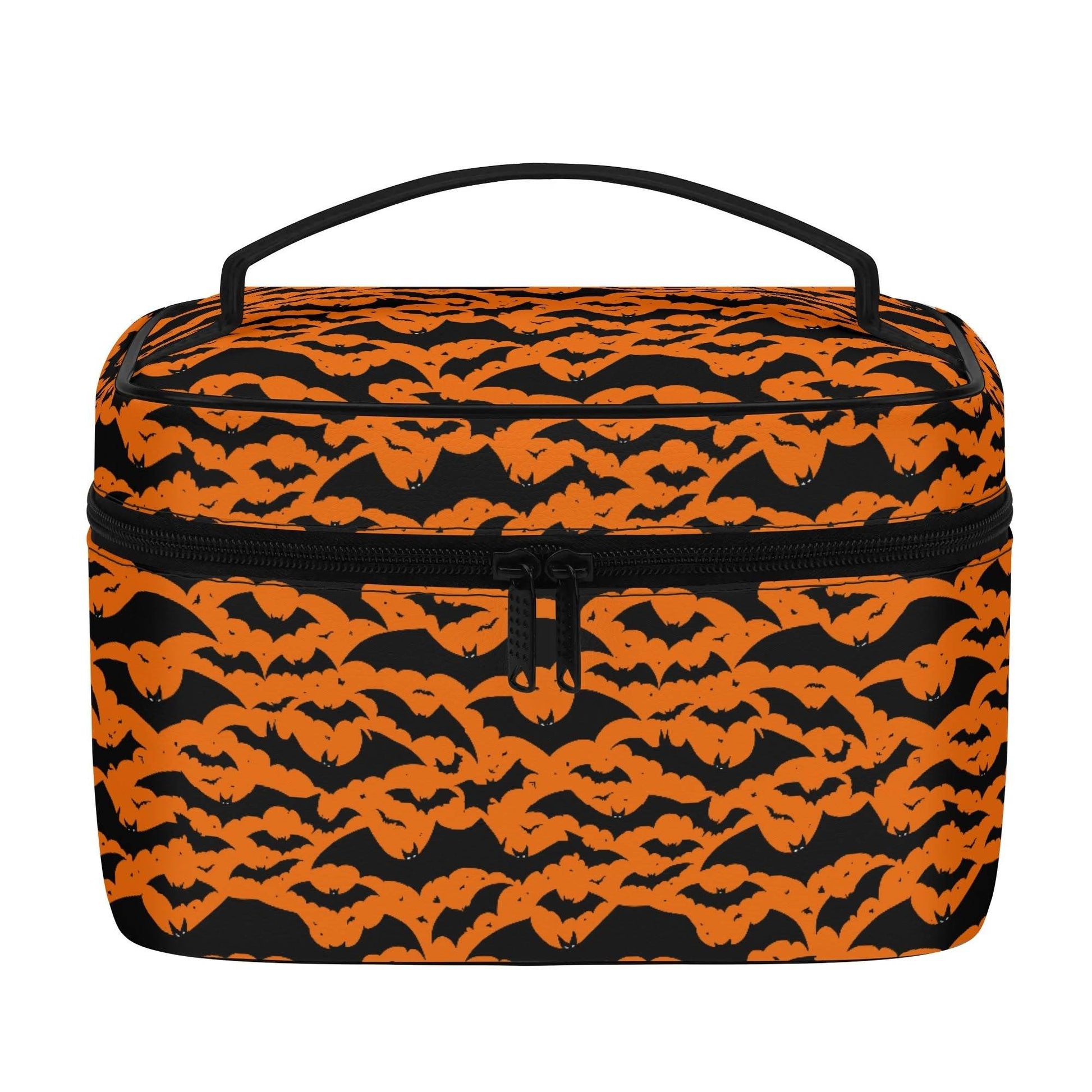 Halloween Bats Leather Cosmetic Bag - DeRose Seasonal