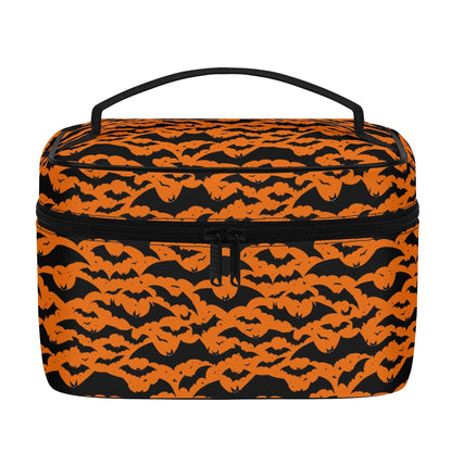 Halloween Bats Leather Cosmetic Bag - DeRose Seasonal