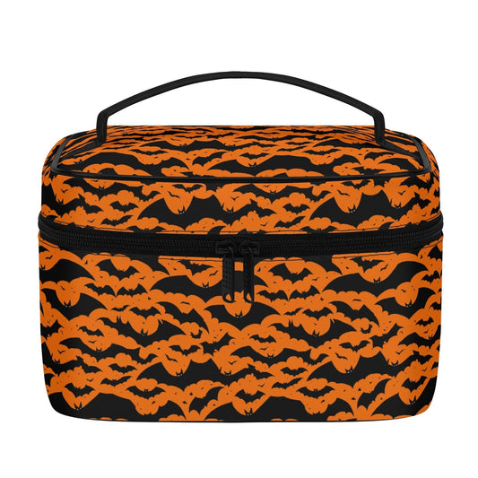 Halloween Bats Leather Cosmetic Bag - DeRose Seasonal