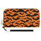 Halloween Bats Leather Zipper Wristlet Wallet - DeRose Seasonal