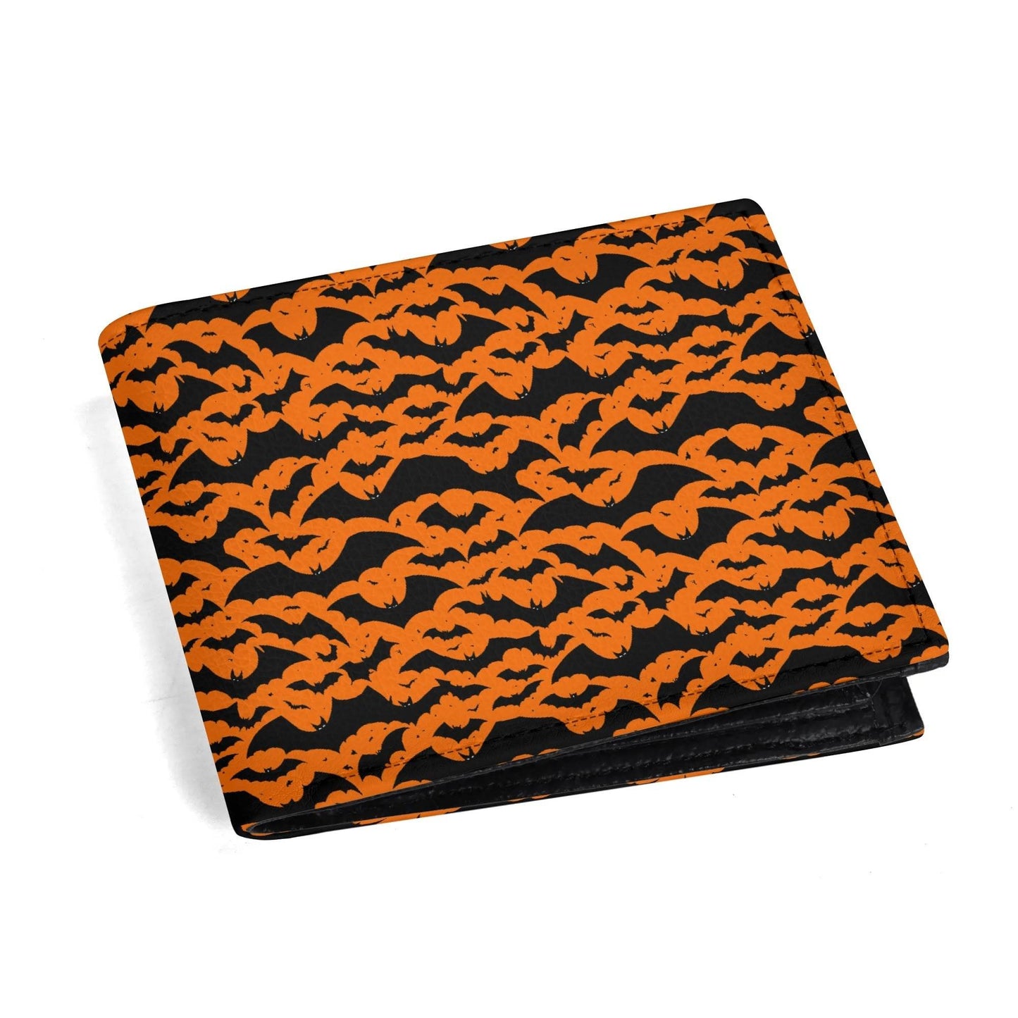 Halloween Bats Men's Minimalist Leather Folded Wallet - DeRose Seasonal