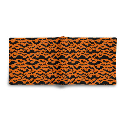 Halloween Bats Men's Minimalist Leather Folded Wallet - DeRose Seasonal