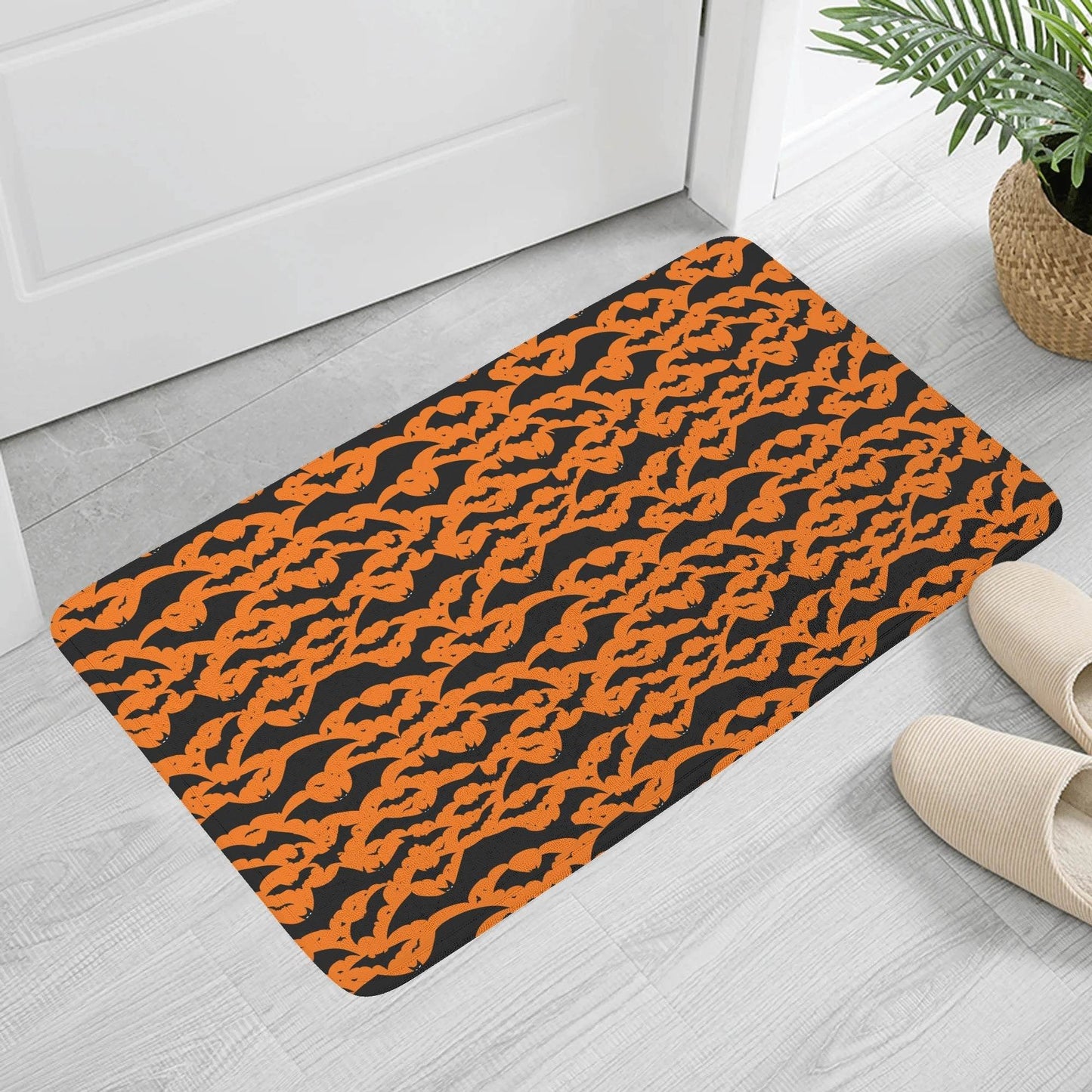 Halloween Bats Plush Indoor Doormat - DeRose Seasonal