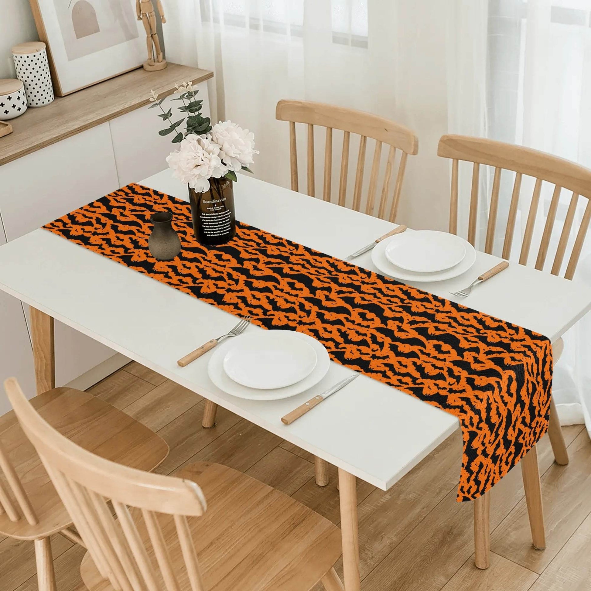 Halloween Bats Polyester Table Runner - DeRose Seasonal