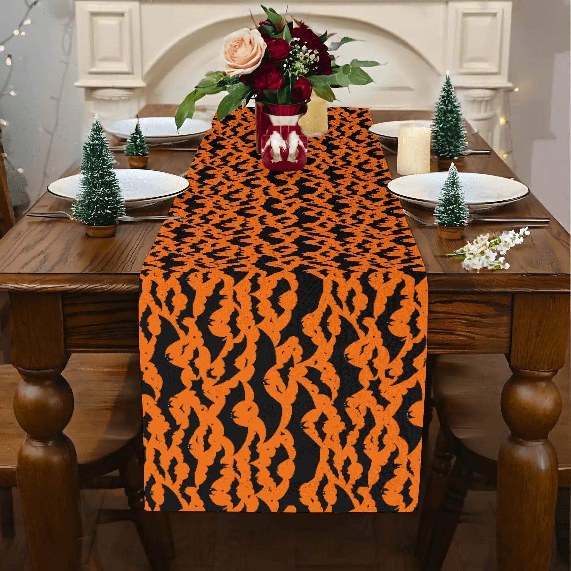Halloween Bats Polyester Table Runner - DeRose Seasonal