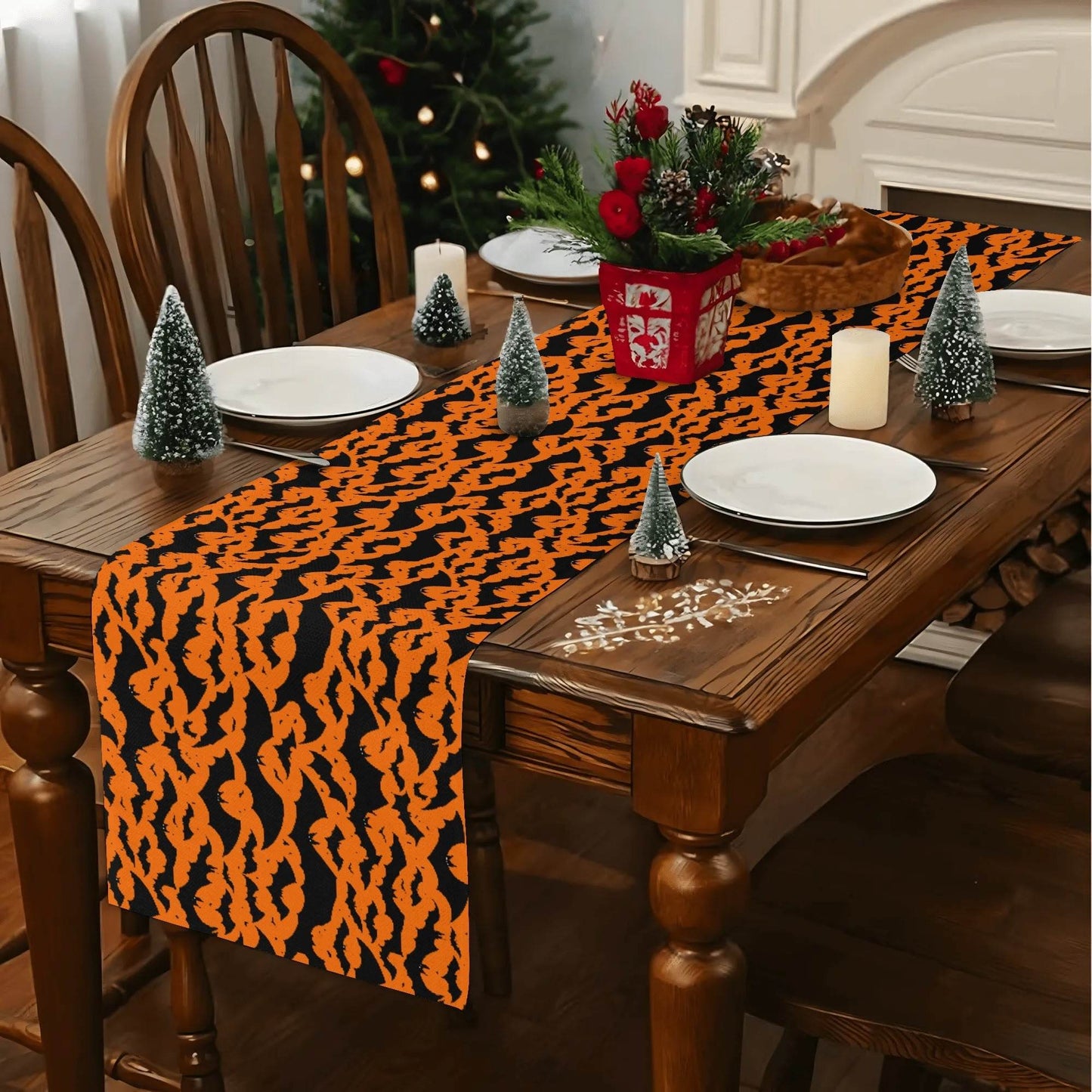 Halloween Bats Polyester Table Runner - DeRose Seasonal