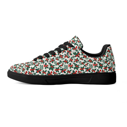 Holly Bow Adult Lightweight Brand Low Top Leather Shoes - DeRose Seasonal