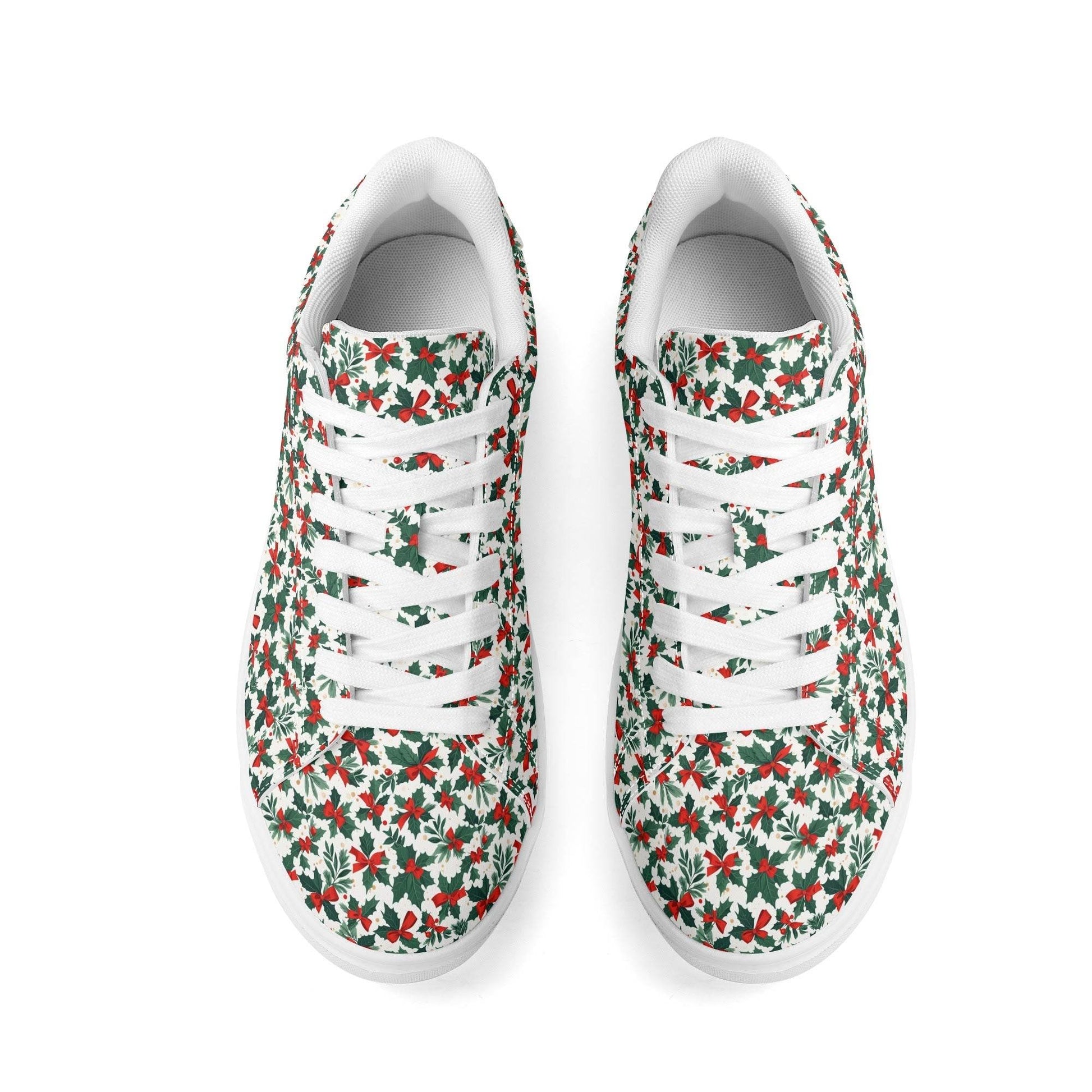 Holly Bow Adult Lightweight Brand Low Top Leather Shoes - DeRose Seasonal
