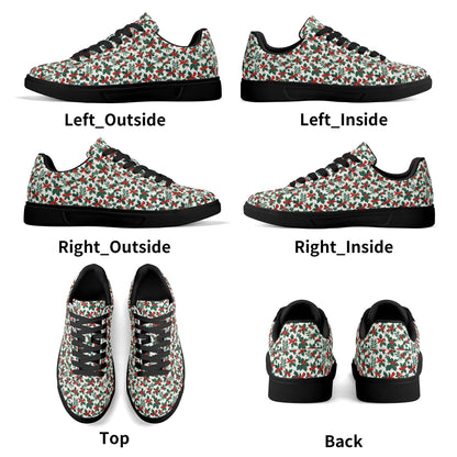 Holly Bow Adult Lightweight Brand Low Top Leather Shoes - DeRose Seasonal