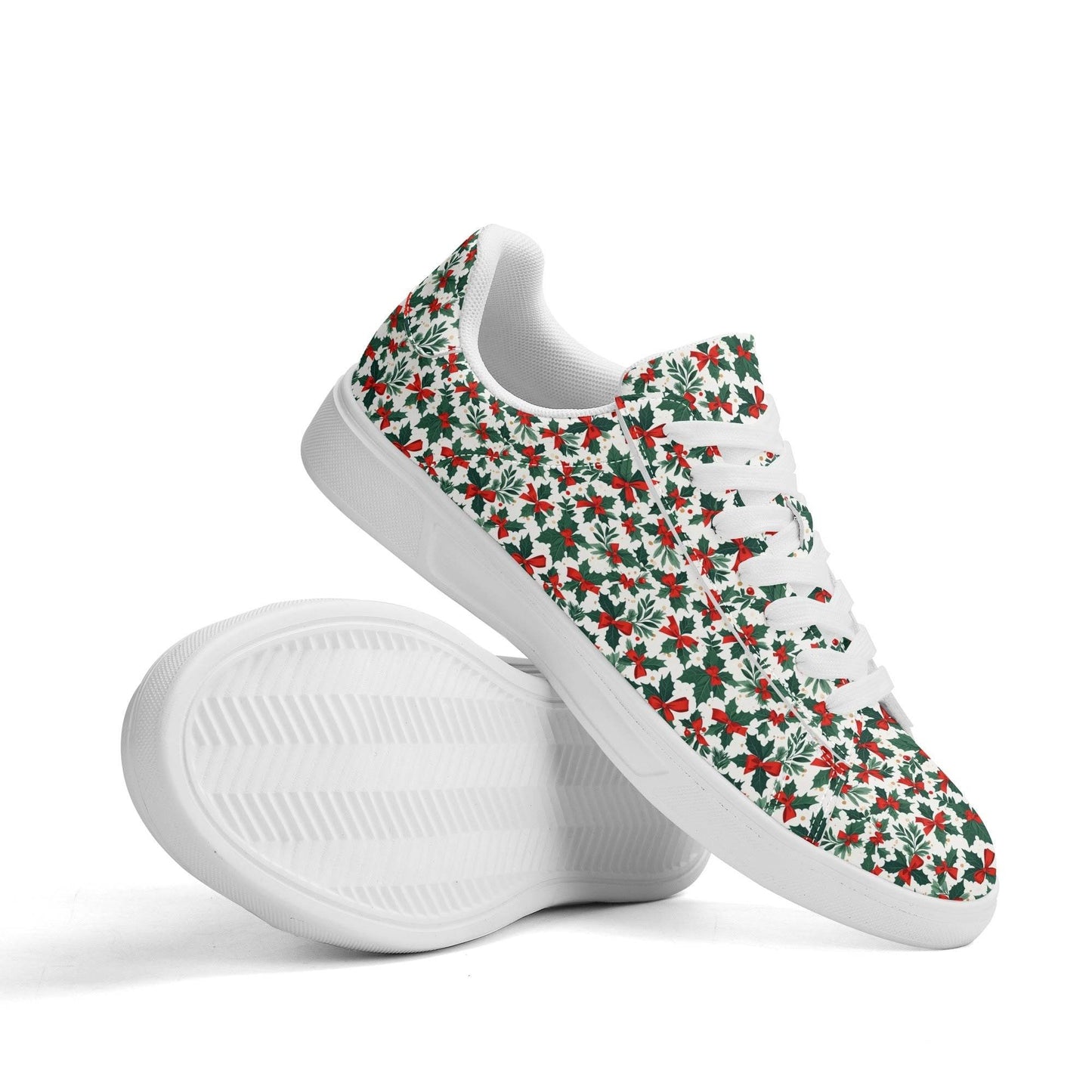 Holly Bow Adult Lightweight Brand Low Top Leather Shoes - DeRose Seasonal