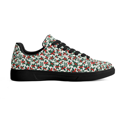 Holly Bow Adult Lightweight Brand Low Top Leather Shoes - DeRose Seasonal