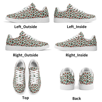 Holly Bow Adult Lightweight Brand Low Top Leather Shoes - DeRose Seasonal