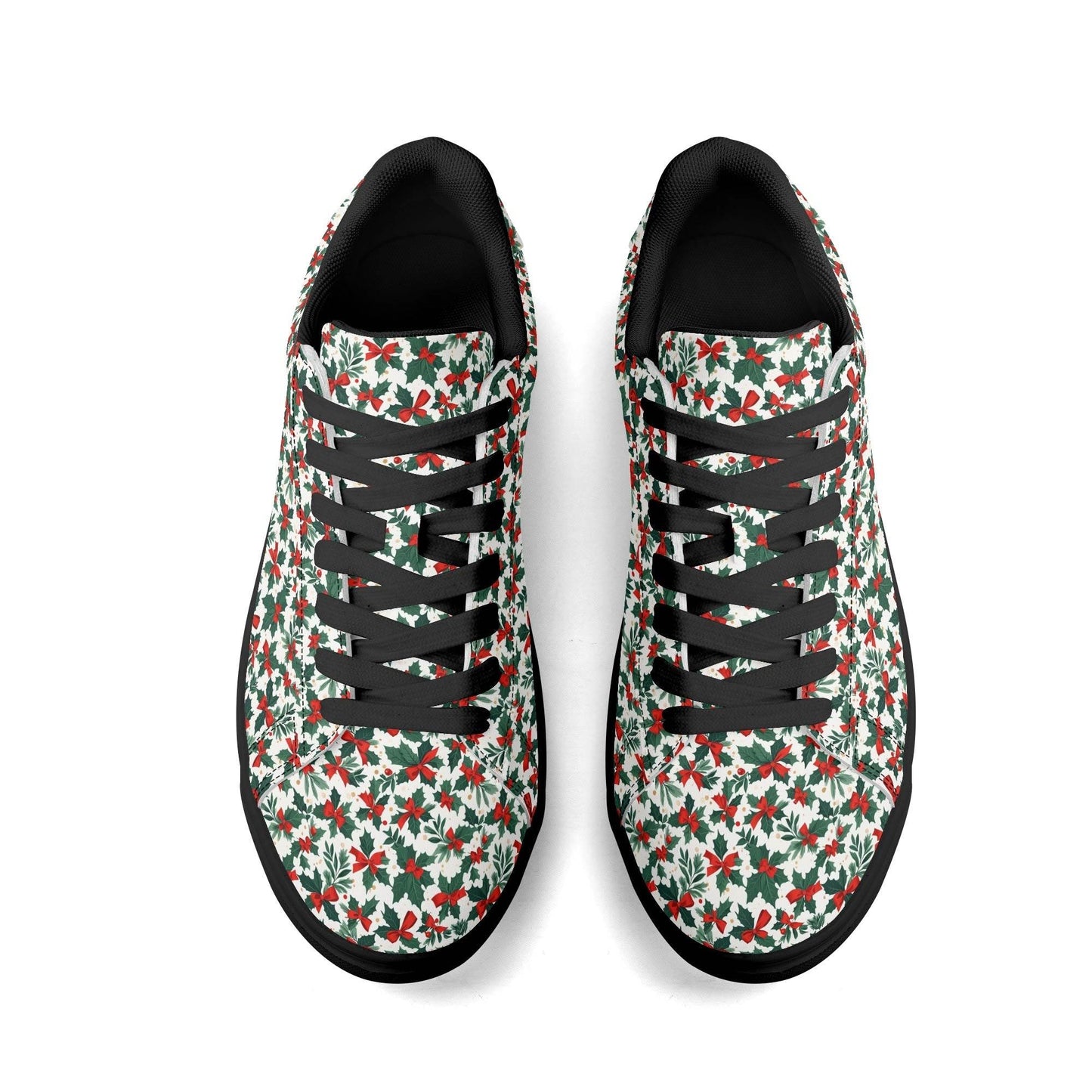 Holly Bow Adult Lightweight Brand Low Top Leather Shoes - DeRose Seasonal