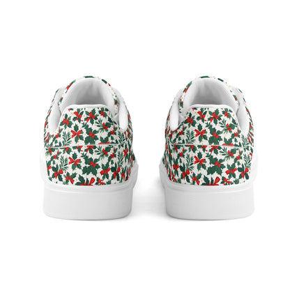 Holly Bow Adult Lightweight Brand Low Top Leather Shoes - DeRose Seasonal