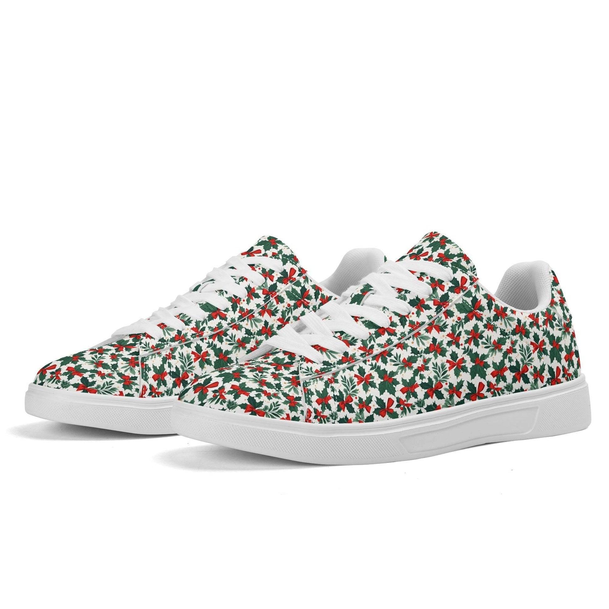 Holly Bow Adult Lightweight Brand Low Top Leather Shoes - DeRose Seasonal