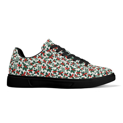 Holly Bow Adult Lightweight Brand Low Top Leather Shoes - DeRose Seasonal