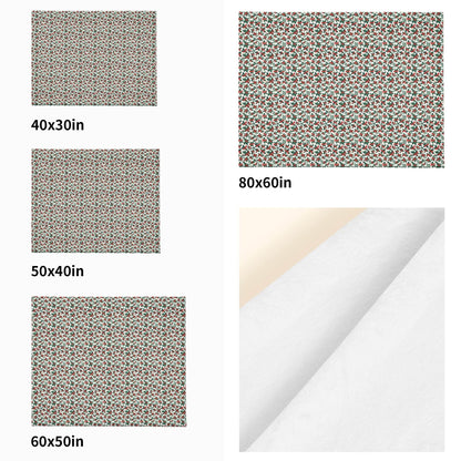 Holly Bow Flannel Breathable Blanket 4 Sizes - DeRose Seasonal