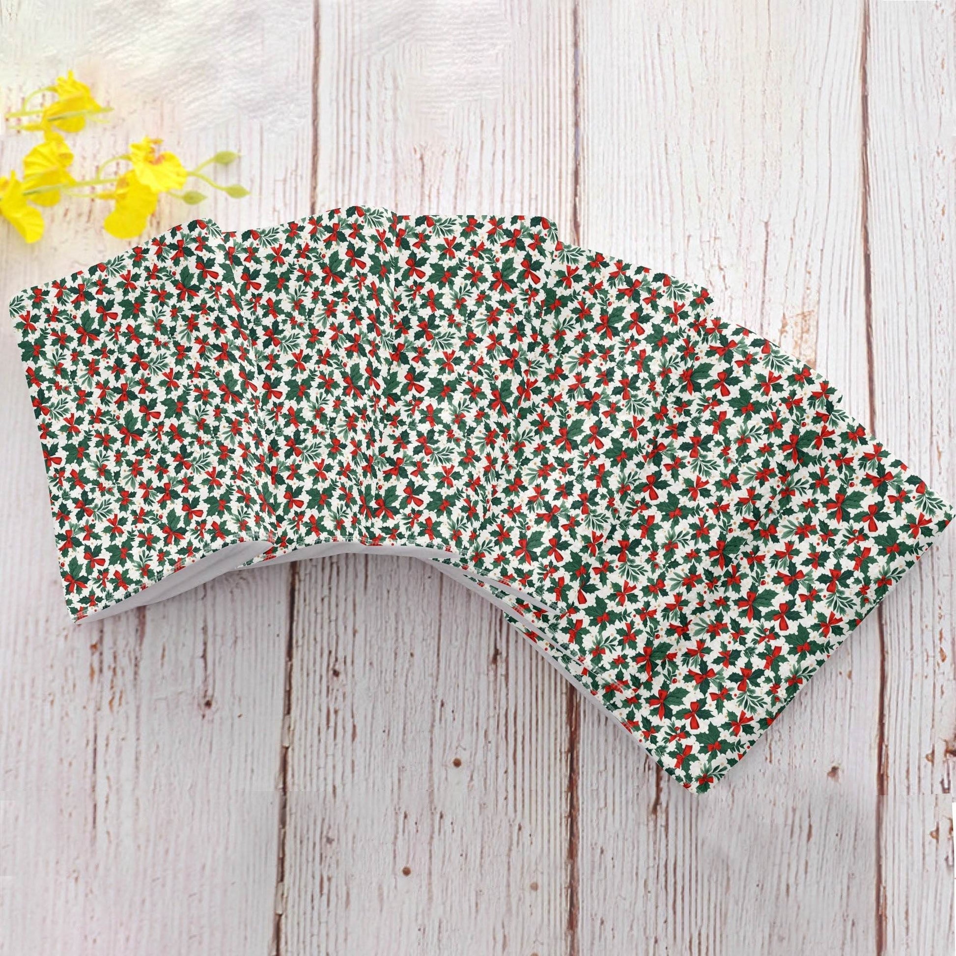 Holly Bow Hand Towels (6 Pcs) - DeRose Seasonal