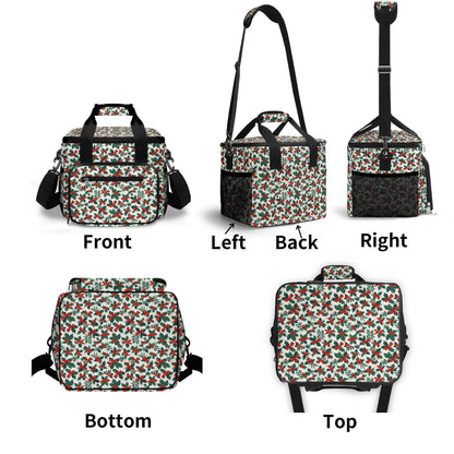 Holly Bow Insulated Leakproof Cooler Bag Lunch Box - DeRose Seasonal