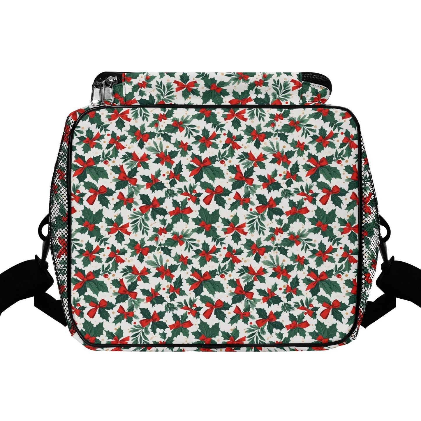 Holly Bow Insulated Leakproof Cooler Bag Lunch Box - DeRose Seasonal