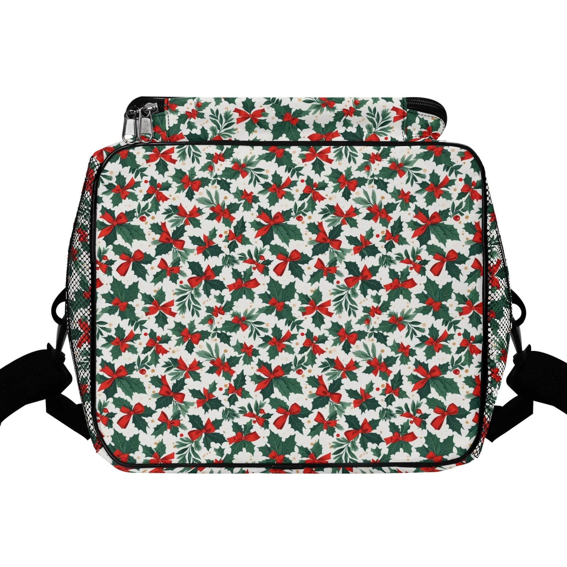 Holly Bow Insulated Leakproof Cooler Bag Lunch Box - DeRose Seasonal