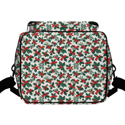 Holly Bow Insulated Leakproof Cooler Bag Lunch Box - DeRose Seasonal