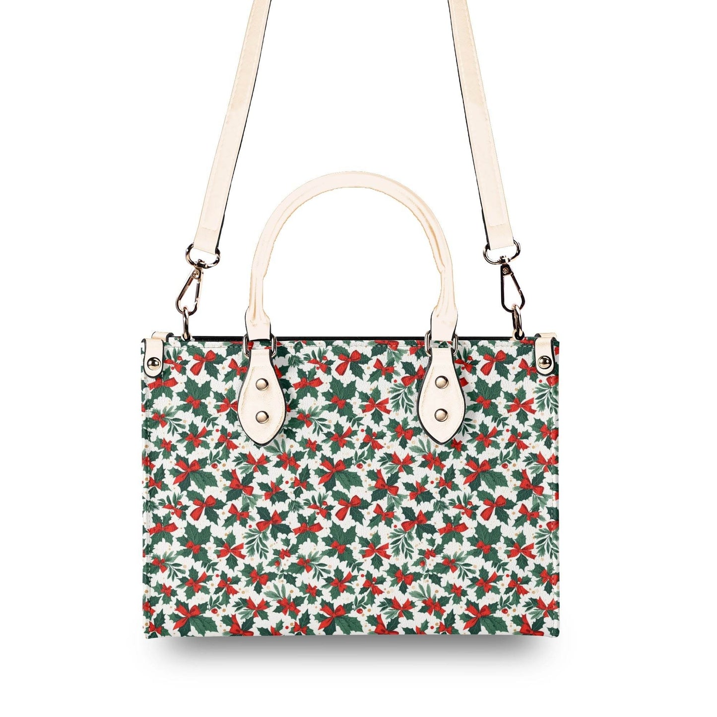 Holly Bow Luxury Women Leather Handbag (3 sizes) - DeRose Seasonal